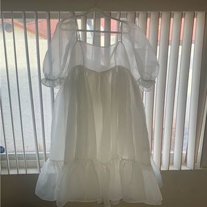 Selkie white French Puff Dress 1x